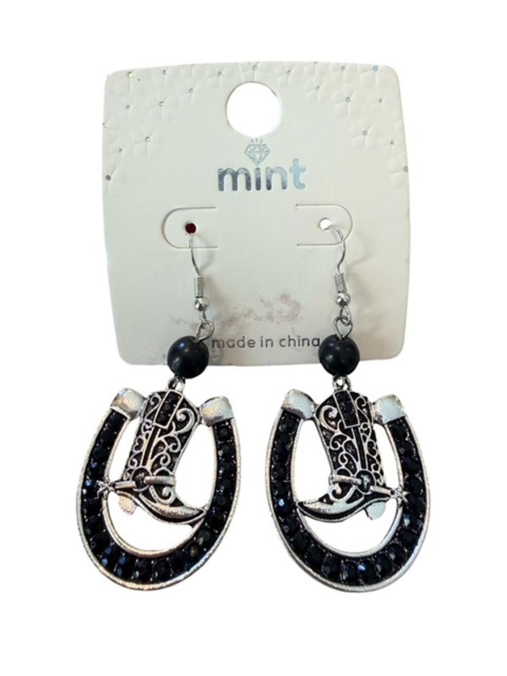Boot Scootin' Cowgirl Luck Dangle Earrings